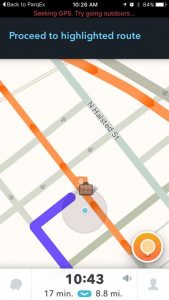 Navigate to parking location with Waze