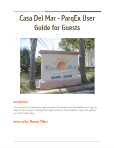 Casa Del Mar - ParqEx User Guide for Guests