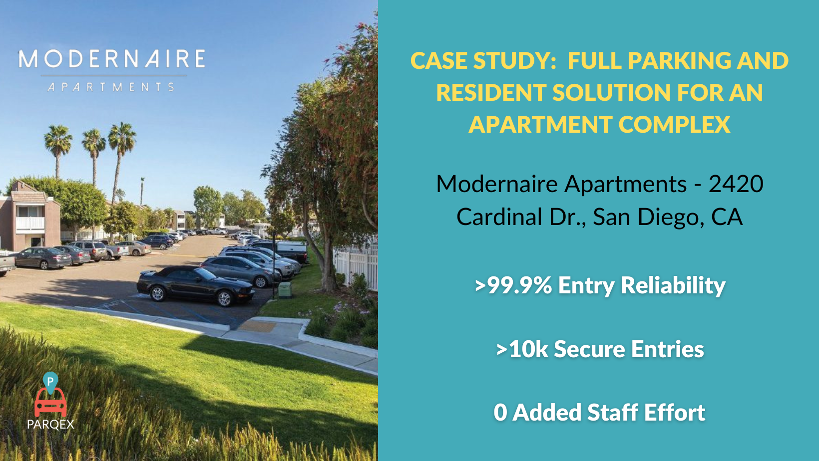 Image showcasing Full Parking and Resident Solution For An Apartment Complex - ParqEx