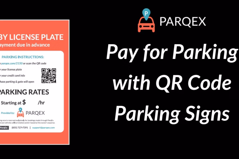 Pay For Parking With Qr Code Parking Signs Png 1640 X 820 1 Avif demonstrating ParqEx's smart parking technology in action.