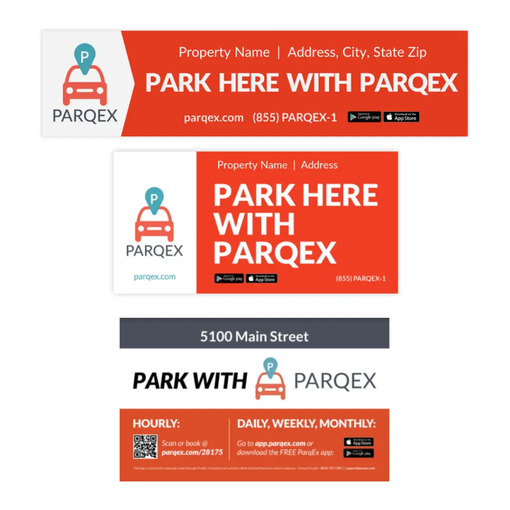 ParqEx Custom Sign Banner Formats