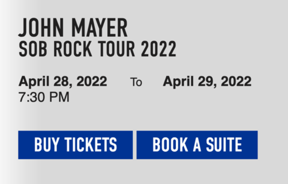 John Mayer at The United Center - Book Your Parking With ParqEx