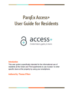 ParqEx Access+ User Guide for Residents