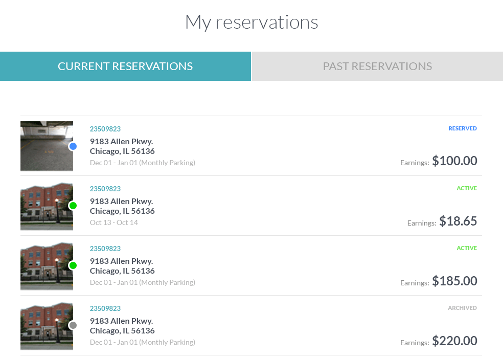 ParqEx How to List a Spot | My Reservations