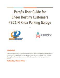 ParqEx User Guide for Cheer Destiny Customers - Knox